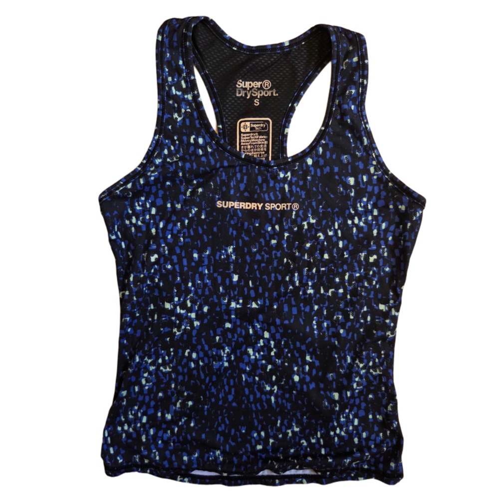 Superdry Sport Black and Blue Tank
